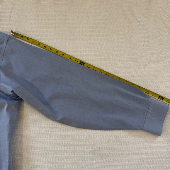 Brooks Brothers Non-Iron Cotton Dress Shirt 16.5 34 Traditional Fit Blue Oxford - Picture 6 of 9